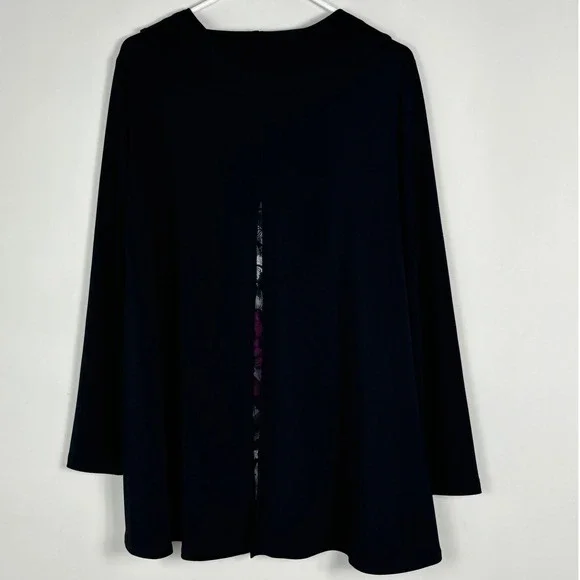 Sympli Canada Whisper Drape Pocket Tunic Top Womens Size 14 Split Back Purple - Picture 14 of 16